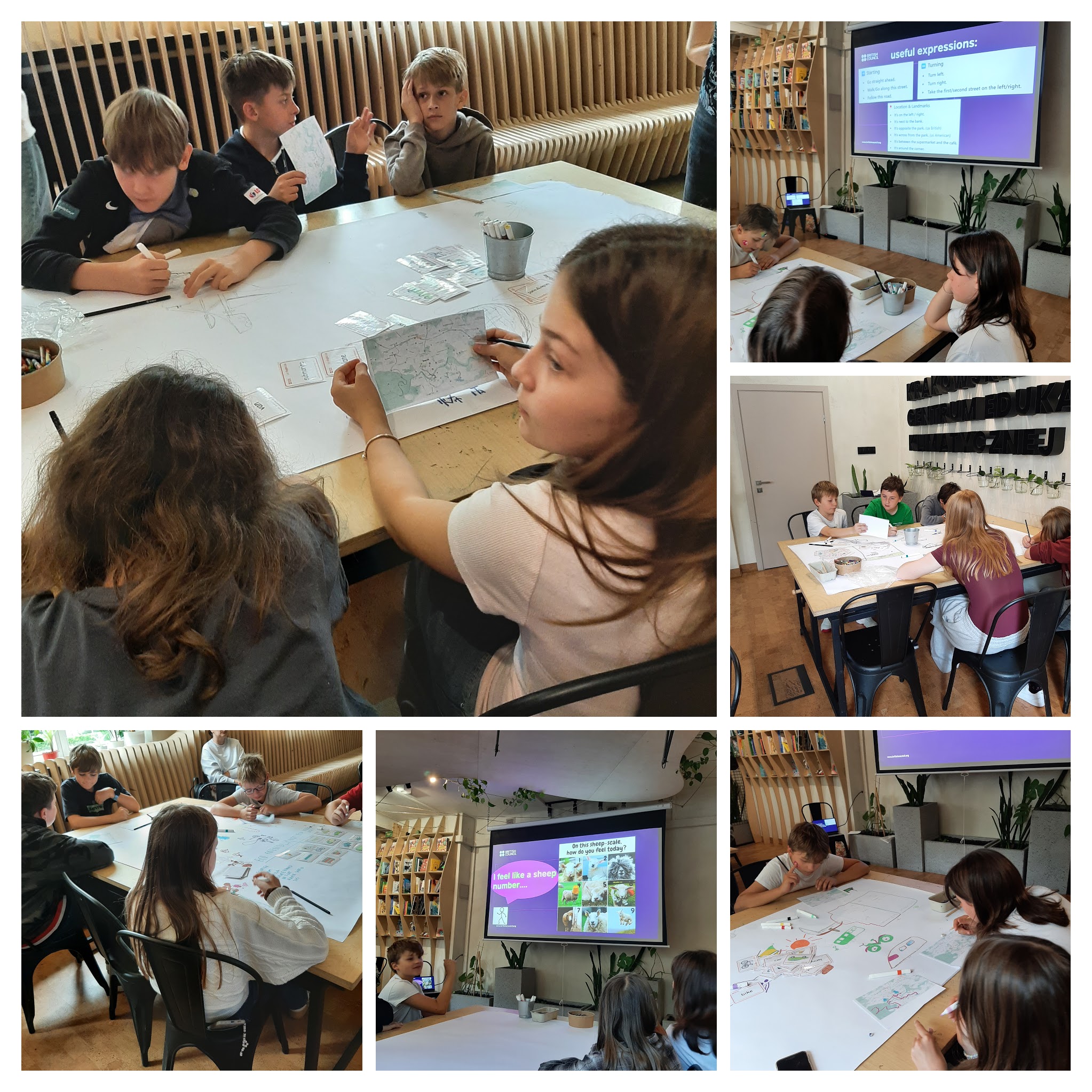 Klasa 6b na zajęciach w Centrum Edukacji Klimatycznej